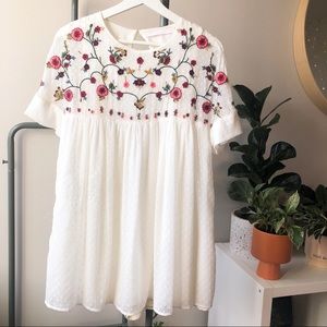 Zara Embroidered Floral Dress